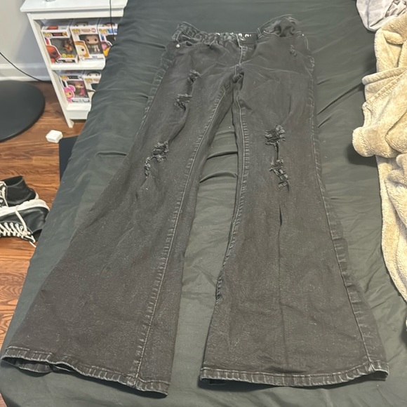 Denim - Black bell bottoms jeans
